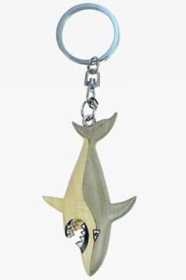 Bild von Hai Fisch Schlüsselanhänger Taschenanhänger aus Holz 